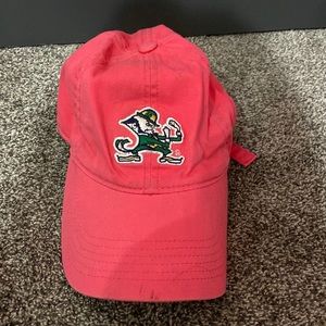 Notre Dame, under armor pink hat
